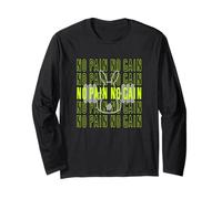 No Pain No Gain Fun Workout with Gym Bunny Maglia a Manica