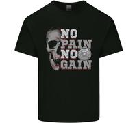 No Pain No Gain Gym Training Top Fitness Uomo Cotone T-Shirt Tee Top