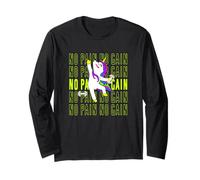 No Pain No Gain with Gym Unicorn Maglia a Manica
