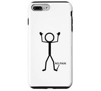 No Pain Only At Little Toe Stick Figure Divertente Invecchiamento Umorismo Custodia per iPhone 7 Plus/8 Plus