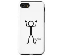 No Pain Only At Little Toe Stick Figure Divertente Invecchiamento Umorismo Custodia per iPhone SE (2020) / 7/8
