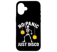 No Panic Just Disco Funny Skeleton Dancing Goth Emo Funny Custodia per iPhone 16
