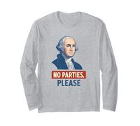 No Party Please George Washington Maglia a Manica