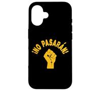 No Pasaran They Shall Not Pass Raised Fist Resistere Anti Trump Custodia per iPhone 16