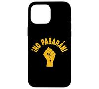 No Pasaran They Shall Not Pass Raised Fist Resistere Anti Trump Custodia per iPhone 16 Pro Max