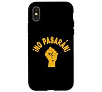 No Pasaran They Shall Not Pass Raised Fist Resistere Anti Trump Custodia per iPhone X/XS