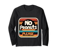 No Peanuts Please Allergy Warning Alert Awareness |- Maglia a Manica