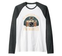 No Photos Please I'm Wanted Sassy Camera Puns - Maglia con Maniche Raglan