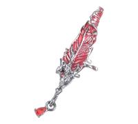 No Piercing Accessori Gotici Unisex Lega Scuro Moda Decorazione Retro Logo Chic Ear Cuff No Lega Gioielli Elegante Piuma Ear Cuff Clip, 右耳