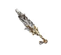 No Piercing Accessori Gotici Unisex Lega Scuro Moda Decorazione Retro Logo Chic Ear Cuff No Lega Gioielli Elegante Piuma Ear Cuff Clip, 左耳