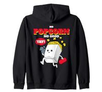 No Popcorn No Good Funny Funny Movie Time Statement Felpa con Cappuccio