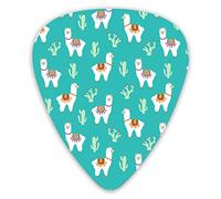 No Prob-Llama Alpaca And Cactus Confezione da 12 Plettri per Chitarra Plettri per Chitarra Basso Acustico Elettrico (Include calibri Sottili Medio Pesanti 0,46 0,71 0,96 mm)