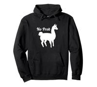 No Prob Llama Carino e Divertente Felpa con Cappuccio