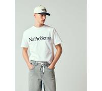 No Problemo - T-shirt bianca in 100% cotone con stampa del logo-Bianco 91-99 CM