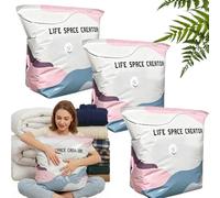 No Pump 3d Vacuum Storage Bags, Extra Large Thickened Reusable No Pump Vacuum Storage Bags Press & Seal, For Jumbo Clothes Bedding, Comforters, Off-Season Gear, Moving, Travel (3pcs,XXL)