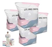 No Pump 3d Vacuum Storage Bags, Vacuum Pack Bags for Clothes 3-Sec Fast Compression, Pump Free Vacuum Storage Bag 3d, Vacuums Pack Bag for Clothes, Duvet Travel and Home (A 4PCS)