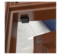 No Punching Automatic Door Close with Lock for Refrigerator Sliding Mesh Doors - Auto Closing Latch Secure Closure 1pc (Black 500g pull)