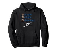 No Quit, all Grit... Legit. NY PRO Basket Felpa con Cappuccio