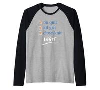 No Quit, all Grit... Legit. NY PRO Basket Maglia con Maniche Raglan