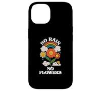 No Rain No Flowers | Arcobaleno Natura | Motivazione Custodia per iPhone 14