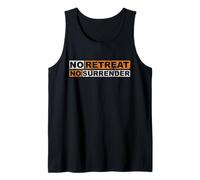 No Retreat No Surrender Vintage Regalo Lettering Ispirazione Canotta