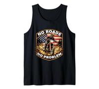 No Roads No Problem Dirt Bike Rider Moto MX American Canotta