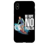 No Rope No Problem Quote Wakesurf Surf Sport Surfer Custodia per iPhone XS Max