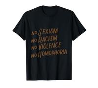 No Sessismo Razzismo Violenza Omofobia Antirazzista Maglietta