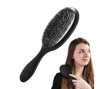 No Shampoo Hair Brush, Detangler Hair Brush, Tipless Bristles Comb, Lightweight Design, Easy to Clean for Daily Grooming, Scalp Health, After Swimming, Black