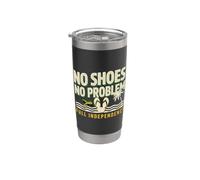 No Shoes No Problem Piena Indipendenza Orgoglio Giamaicano Bicchiere termico in acciaio inox doppia parete