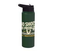No Shoes No Problem Piena Indipendenza Orgoglio Giamaicano Stainless Steel Insulated Water Bottle