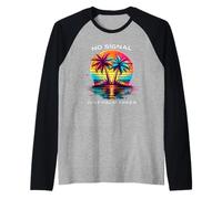No Signal Just Palm Trees Spiaggia Tropicale Relax Grafica Maglia con Maniche Raglan