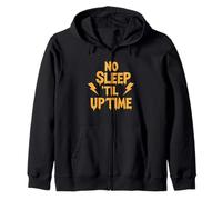 No Sleep TIL Uptime Sysadmin IT Programmer Tech Humor Felpa con Cappuccio
