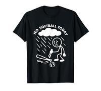 No Softball Oggi Divertente Giocatore Softball Amante Fan Divertente Maglietta
