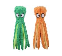 No Stuffing Crinkle Plush Dog Toys for Puppy Teething, Durable Interactive Dog Chew Toys for Small to Medium Dogs Training and Reduce Boredom, 2 Pack