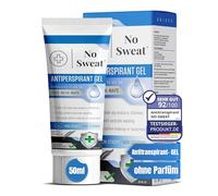 No Sweat Gel Antitraspirante 50 ml per Viso, Collo, Nuca - Previene Eccessiva Sudorazione e Lucentezza - Adatto per Lavoro Attivo e Palestra