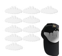 No Sweat Hat Liner - Inserti Cap Fitter | in feltro per cappelli lavabile riutilizzabile, inserto assorbente 10 pezzi, inserti per cappelli neri | Caps Shaper - per attività all'aperto, bianco