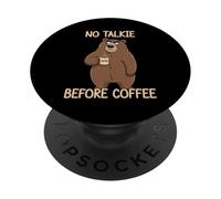 No Talkie Before Coffee PopSockets PopGrip Adesivo