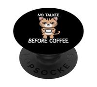 No Talkie Before Coffee PopSockets PopGrip Adesivo