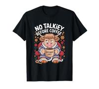 No Talkiey Before Caffeina Prima Caffeina Maglietta