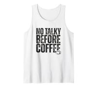 No Talky Before Coffee Funny Introvert Quote Design Canotta