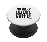 No Talky Before Coffee Funny Introvert Quote Design PopSockets PopGrip Adesivo