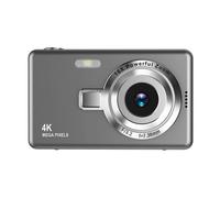 (No TF Card, Grey) Beginner Friendly 4k Digital Camera 16X Zoom Small Photography Camera Birthday Present