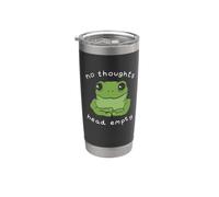 No Thoughts Head Empty Cute Frog Meme Aesthetic Bicchiere termico in acciaio inox doppia parete