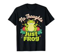 No Thoughts Just Frog Amante Carino Anfibio ||- Maglietta