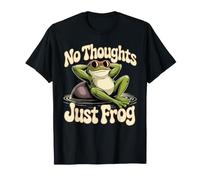 No Thoughts Just Frog Amante Carino Anfibio Maglietta
