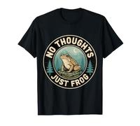 No Thoughts Just Frog Amante Carino Anfibio |- Maglietta