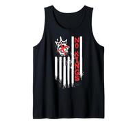 No To Kings Day in America March And Protest US Flag Skull Canotta