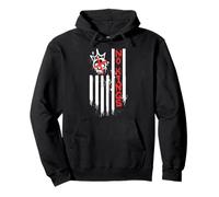No To Kings Day in America March And Protest US Flag Skull Felpa con Cappuccio