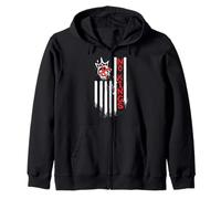 No To Kings Day in America March And Protest US Flag Skull Felpa con Cappuccio